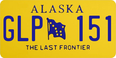 AK license plate GLP151