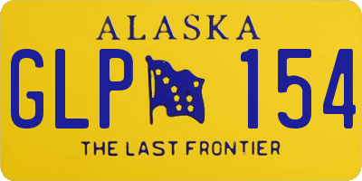 AK license plate GLP154
