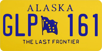 AK license plate GLP161