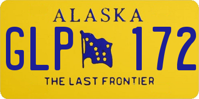 AK license plate GLP172