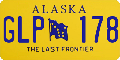 AK license plate GLP178
