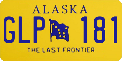 AK license plate GLP181