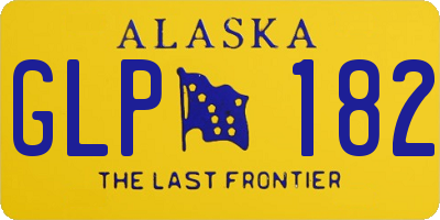 AK license plate GLP182