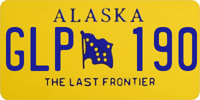 AK license plate GLP190