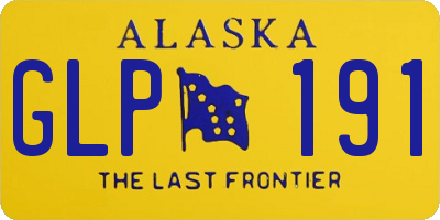 AK license plate GLP191