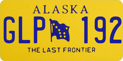 AK license plate GLP192