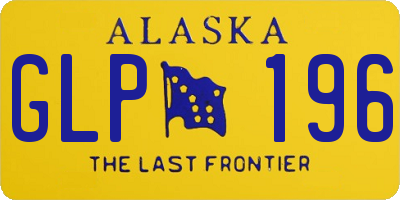 AK license plate GLP196