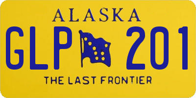 AK license plate GLP201