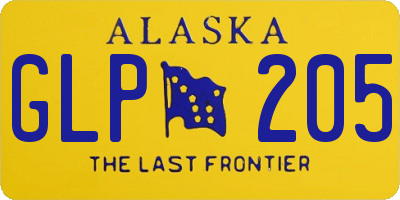 AK license plate GLP205