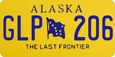 AK license plate GLP206