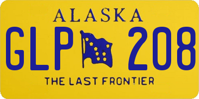 AK license plate GLP208