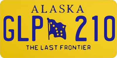 AK license plate GLP210