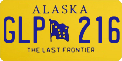 AK license plate GLP216