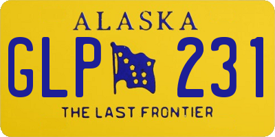 AK license plate GLP231