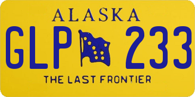 AK license plate GLP233