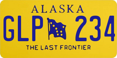 AK license plate GLP234