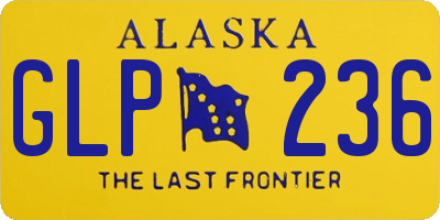 AK license plate GLP236