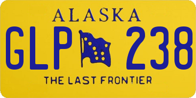 AK license plate GLP238