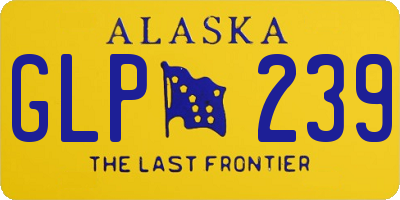 AK license plate GLP239