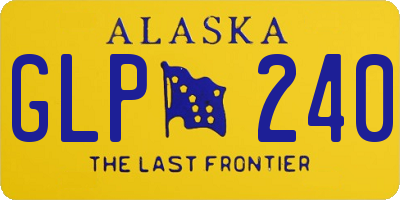 AK license plate GLP240
