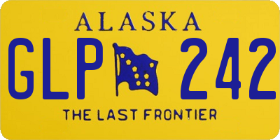 AK license plate GLP242