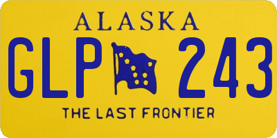 AK license plate GLP243