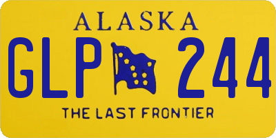AK license plate GLP244