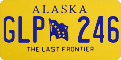 AK license plate GLP246