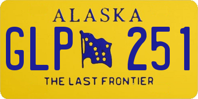 AK license plate GLP251
