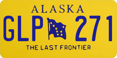 AK license plate GLP271