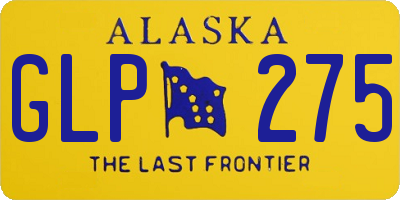 AK license plate GLP275