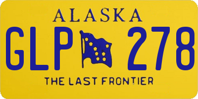 AK license plate GLP278