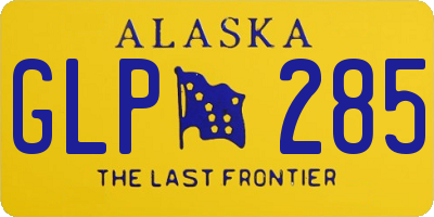 AK license plate GLP285