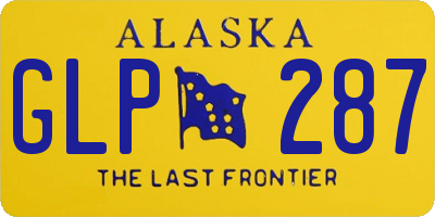AK license plate GLP287