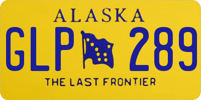AK license plate GLP289