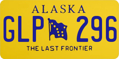 AK license plate GLP296