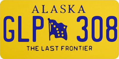 AK license plate GLP308