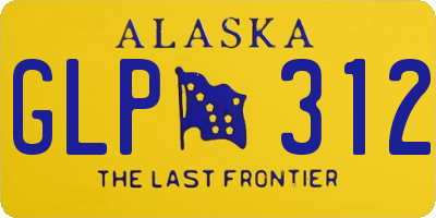 AK license plate GLP312