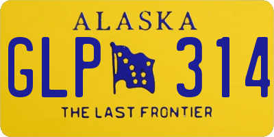 AK license plate GLP314