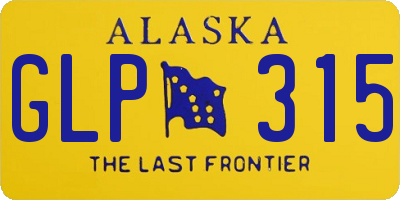 AK license plate GLP315