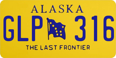 AK license plate GLP316
