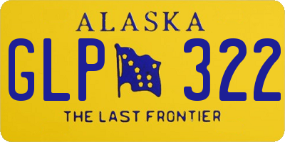 AK license plate GLP322