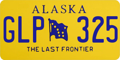 AK license plate GLP325