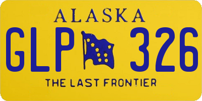 AK license plate GLP326