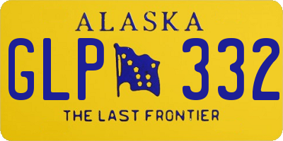 AK license plate GLP332