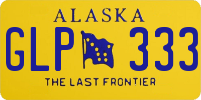 AK license plate GLP333