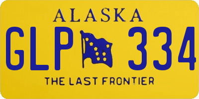 AK license plate GLP334