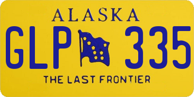 AK license plate GLP335