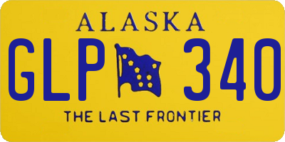 AK license plate GLP340