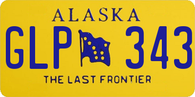 AK license plate GLP343